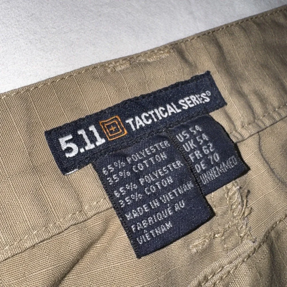 5.11 Tactical Pants Men's 54x25 Taclite Pro Cargo Utility Ripstop Brown Military